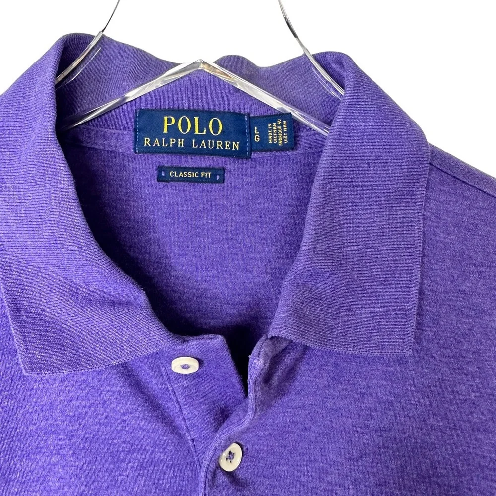 Polo Ralph Lauren Purple Classic Fit Polo T-shirt Large